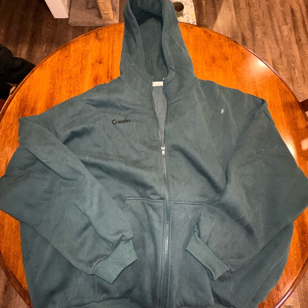 Comfrt Green Zip-Up Hoodie
